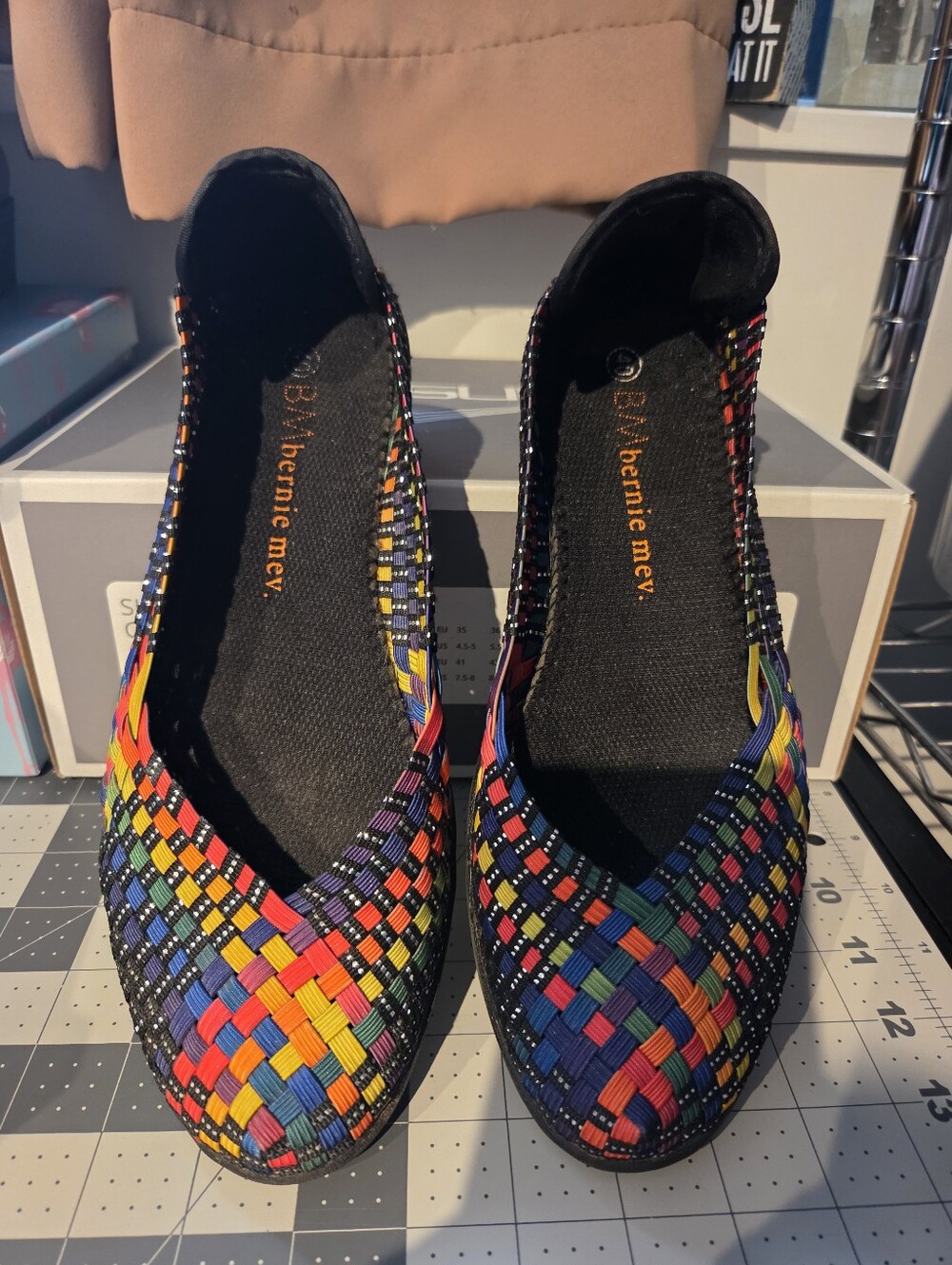 bernie mev. Multicolor Woven Ballet Flats - Women's